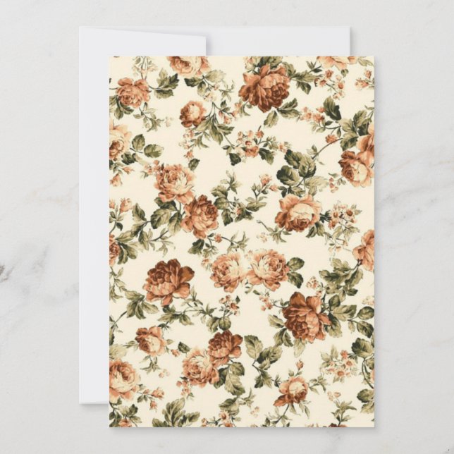 Invitación Papel viejo de cosecha, Boda ruso (Reverso)