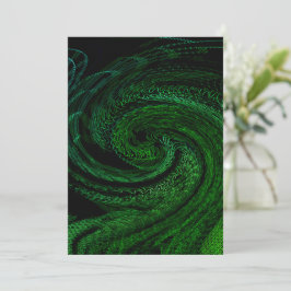 Invitación Papelaría Verde Abstracta