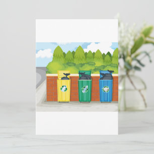 Invitación Papelera de reciclaje Clasificación de residuos co