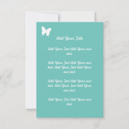 Invitación Papelería de boda de mariposa turquesa