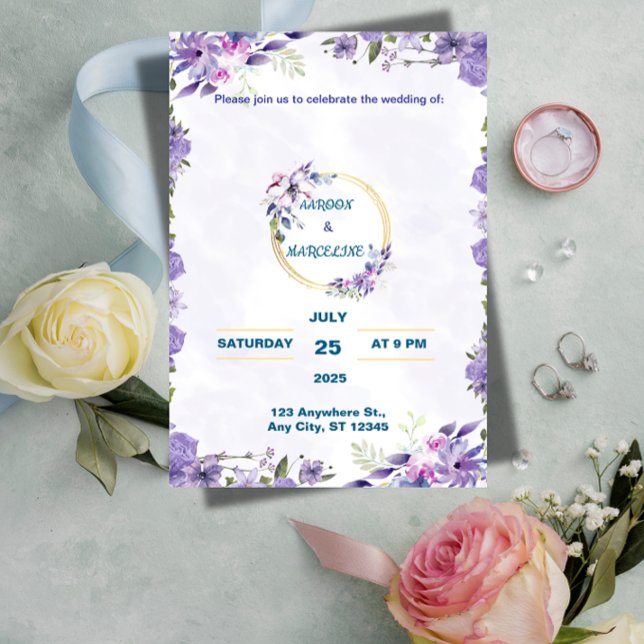 Invitación Papelería de Lujo para una Boda de Lujo ("The perfect start to your wedding. Fully customizable and ready in minutes.")
