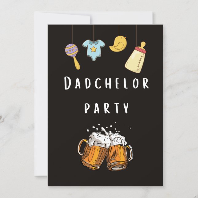 Invitación papi ducha diaper dadchelor fiesta invita (Anverso)