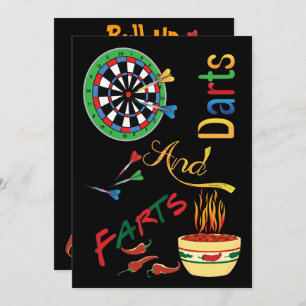 Invitación Papi gracioso para ser ducha - Dardos y Faros