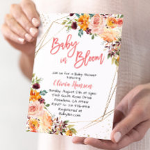 Paprika Floral Baby En Bloom Baby Shower