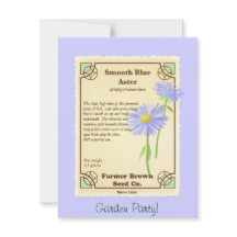Paquete azul de la semilla del aster