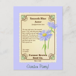 Invitación Paquete azul de la semilla del aster