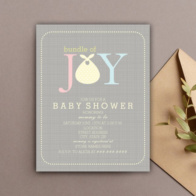 Invitación Paquete De Alegría De Baby Shower Neutral (Subido por el creador)