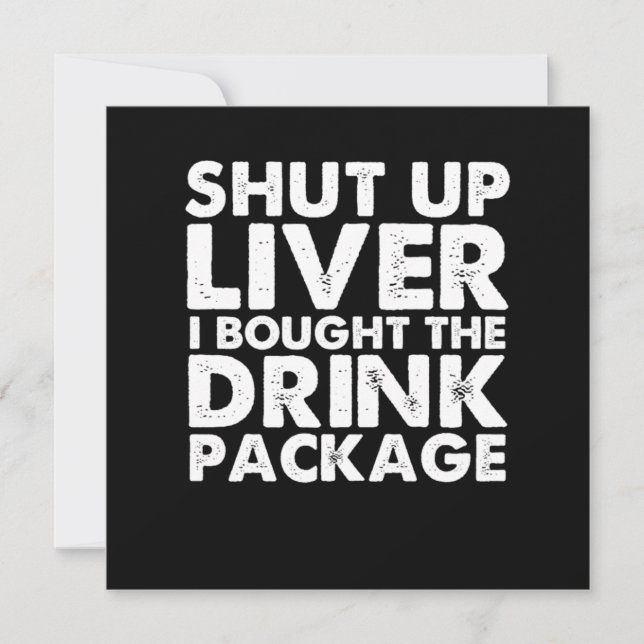 Invitación Paquete de bebidas de crucero Vacaciones de crucer (Anverso)