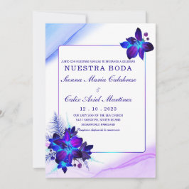 Invitación Paquete de boda Orquídea azul