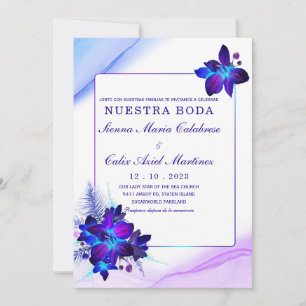 Invitación Paquete de boda Orquídea azul