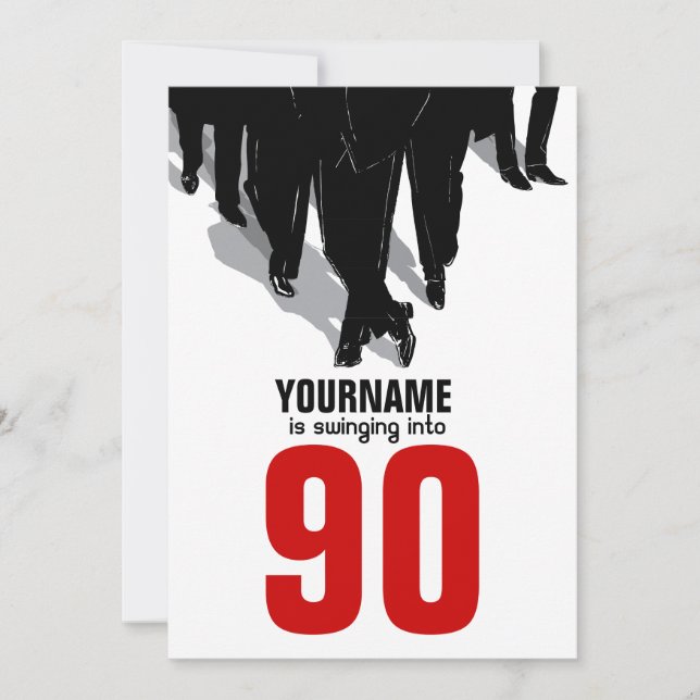Invitación Paquete de ratas para los 90º cumpleaños (Anverso)