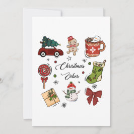 Invitación Paquete de Stickers Navideños Christmas Vibes