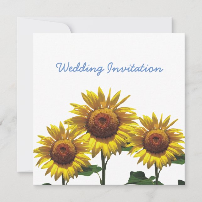 Invitación Paquetes Boda baratos Sunflower Juegos de Kits (Anverso)