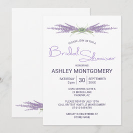 Invitación Paquetes de flor de lavanda de ducha de lluvia min