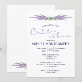 Invitación Paquetes de flor de lavanda de ducha de lluvia min