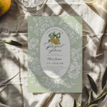Par Perfecto Pear Floral Sage Green Bridal Ducha