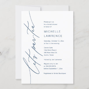 Invitación Par-tea, celebración de Fiesta de duchas de novias