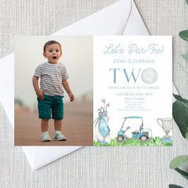 Invitación Par-Tee Blue Golf Picture 2 Birthday Fiesta