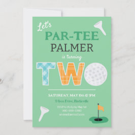 Invitación Par-tee Golf 2º Cumpleaños Golf
