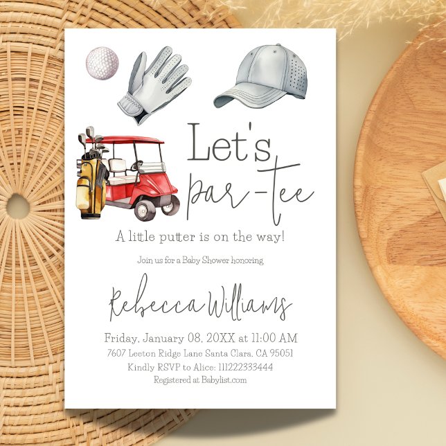 Invitación Par Tee Golf fiesta temática deportiva Baby Shower (Subido por el creador)