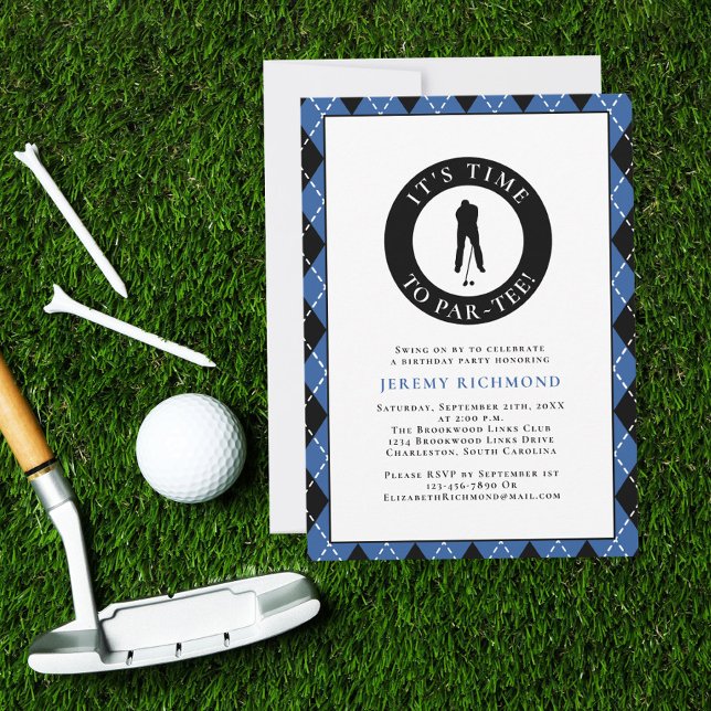Invitación Par Tee Golfer Le Dio Un Difícil Cumpleaños (Subido por el creador)