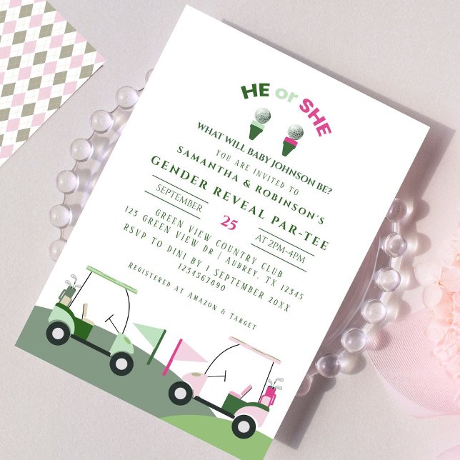 Invitación Par-tee para niños de golf modernos (Subido por el creador)