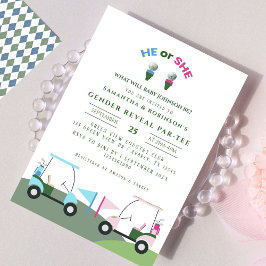Invitación Par-tee para niños de golf modernos