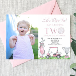 Invitación Par-Tee Pink Golf Picture 2 Birthday Fiesta
