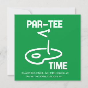 Invitación Par-Tee Time White