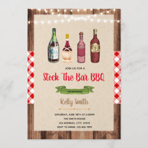 Invitación para abastecer la barbacoa del bar