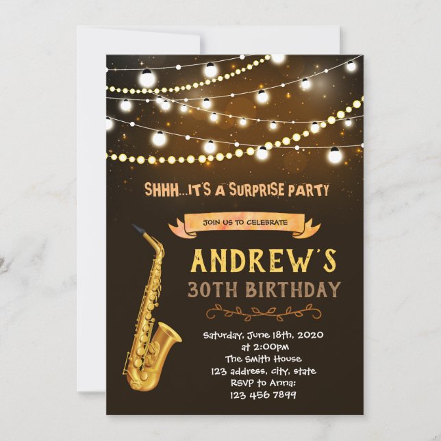 Invitación para adultos de la música (Anverso)
