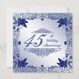 Invitación para aniversario de bodas de zafiro de 