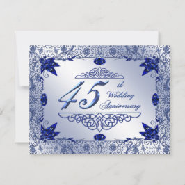 Invitación para Aniversario de Bodas de Zafiro núm