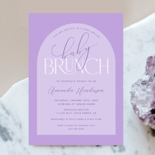 Invitación para Baby Brunch Lavanda para Baby Show