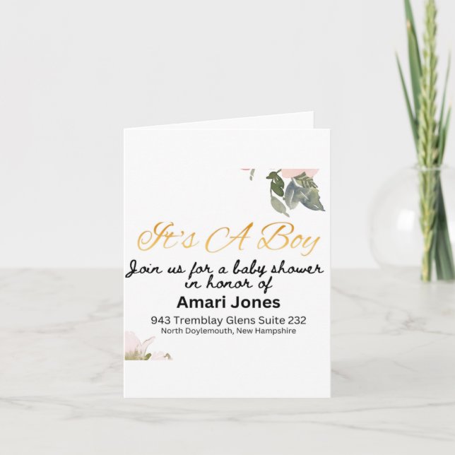 Invitación para Baby Shower (Anverso)