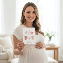 Invitación para baby shower Adore A Girl