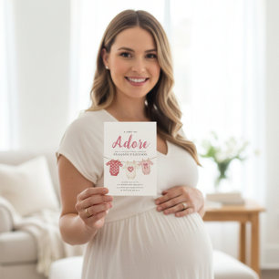 Invitación para baby shower Adore A Girl
