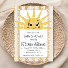 Invitación para Baby Shower Aquí viene el sol