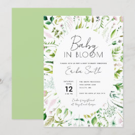 Invitación para baby shower Baby in Bloom