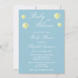Invitación para baby shower Baby In Bloom