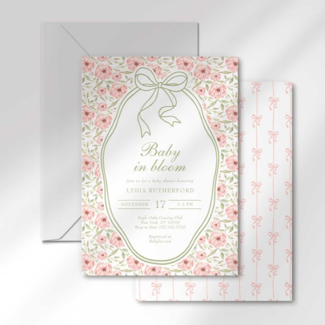 Invitación para baby shower Baby in Bloom (Subido por el creador)