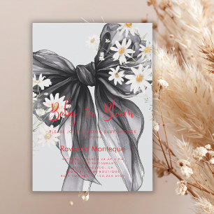 Invitación para baby shower Baby in Bloom Black Ch