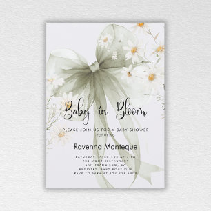 Invitación para baby shower Baby in Bloom Soft Sag