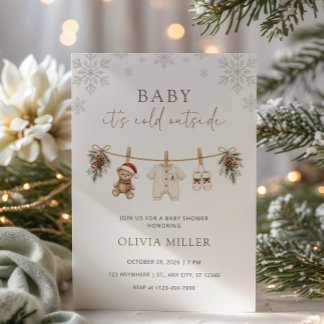 Invitación para baby shower 'Baby It's Cold Outsid