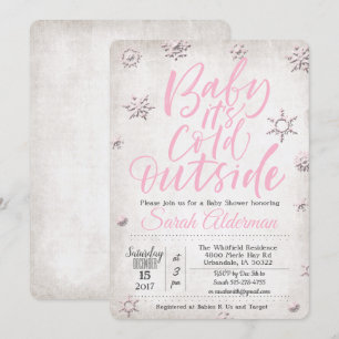 Invitación para baby shower 'Baby it's Cold Outsid