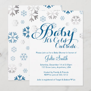 Invitación para Baby Shower Baby It's Cold Outside
