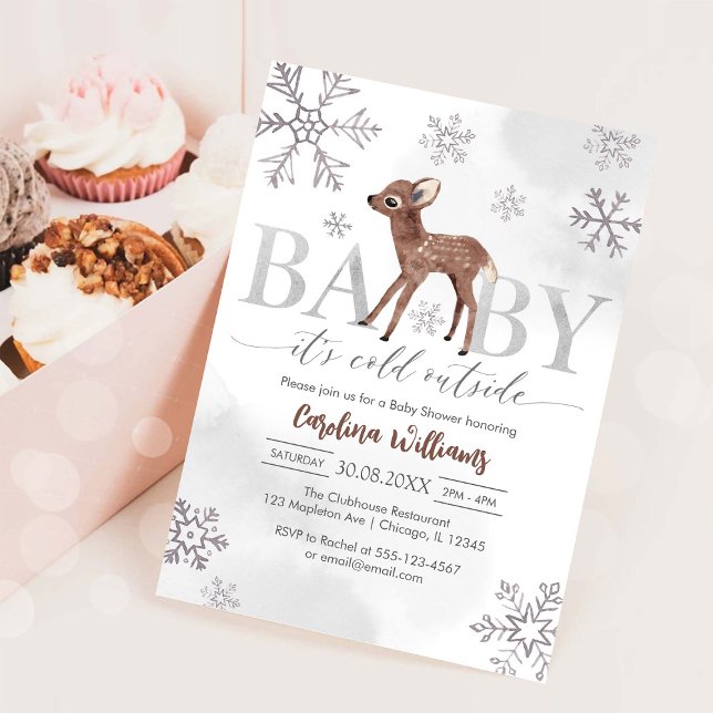 Invitación para baby shower Baby It's Cold Outside (Subido por el creador)