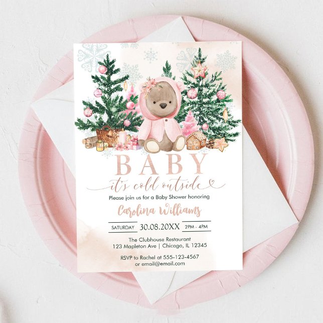 Invitación para Baby Shower Baby It's Cold Outside (Subido por el creador)
