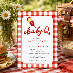 Invitación para baby shower Baby-Q