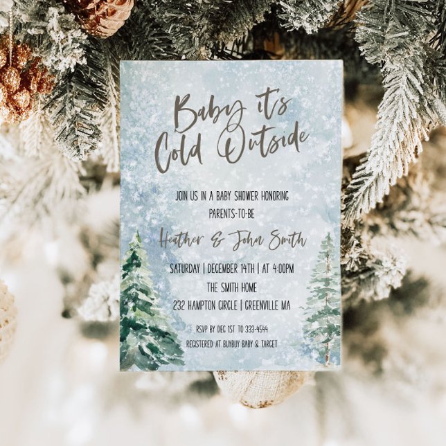 Invitación para baby shower 'Bebé, hace frío afuer (Subido por el creador)